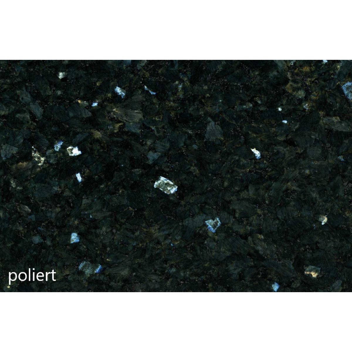 Labrador Emerald Pearl poliert, Granit